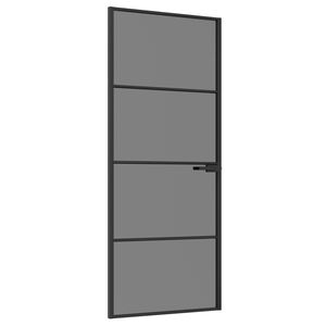 vidaXL Indvendig D&oslash;r 83 x 201,5 cm H&aelig;rdet Glas og Aluminium