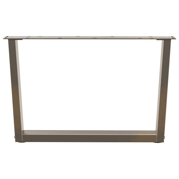 vidaXL sofabordsben V-formet 2 stk. naturst&aring;l 70 x (42-43,3) cm st&aring;l