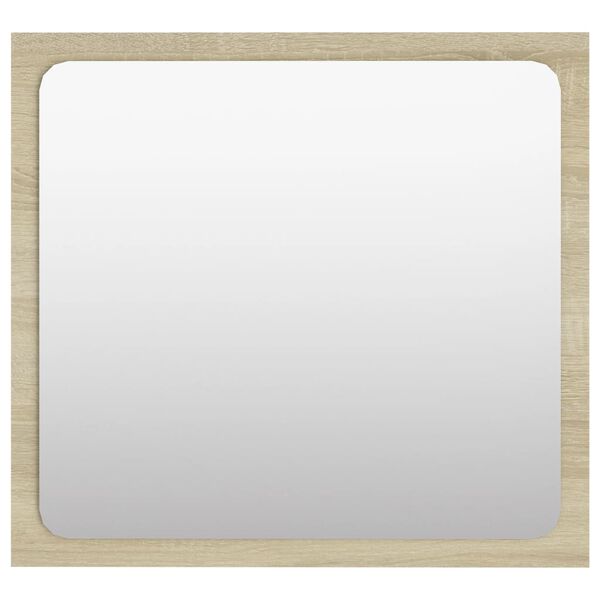 vidaXL badeværelsesspejl 40x1,5x37 cm spånplade sonoma-eg