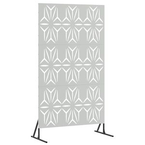 vidaXL Privatlivssk&aelig;rm 100 x 50 x 180 cm Galvaniseret st&aring;l S&oslash;lv