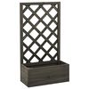 vidaXL plantekasse med espalier 50x25x90 cm massivt fyrretr&aelig; gr&aring;