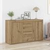 vidaXL Sideboard Artisan Egetr&aelig; 120 x 36 x 69 cm Konstrueret tr&aelig;