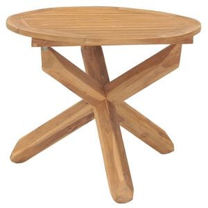 vidaXL Havebord &Oslash;109x74 cm Massivt tr&aelig; Teak