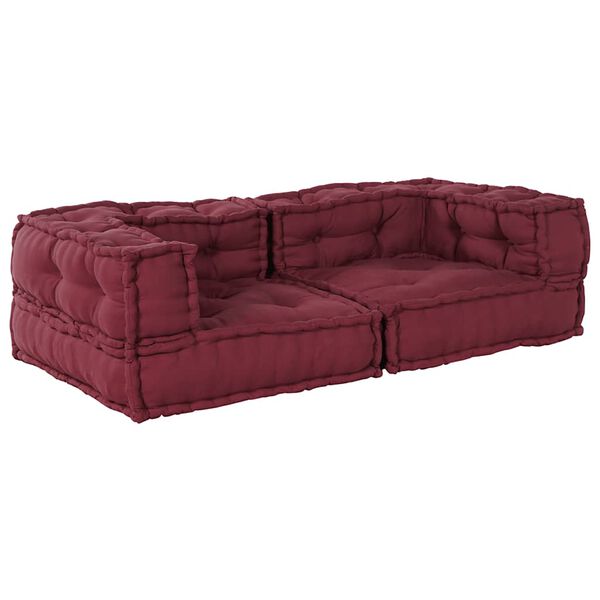 vidaXL 2-personers modulsofa stof 140x70x36 brunrød