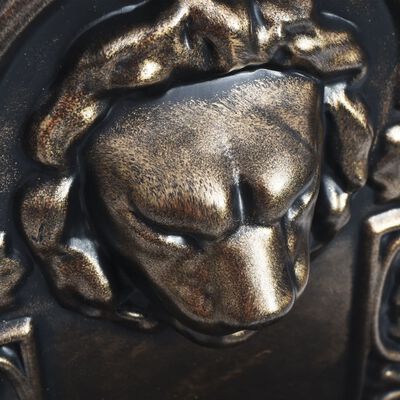 vidaXL vægfontæne løvehoved bronzefarvet