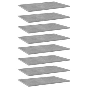 vidaXL boghylder 8 stk. 60x40x1,5 cm konstrueret tr&aelig; betongr&aring;