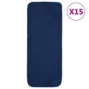 vidaXL skridsikre trappem&aring;tter 15 stk. 60x25 cm rektangul&aelig;r marinebl&aring;