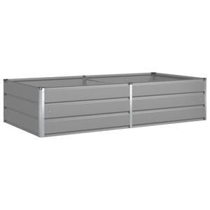 vidaXL Plantekasse Lysegr&aring; 195 x 100 x 45 cm Galvaniseret st&aring;l