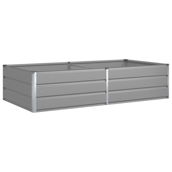 vidaXL Plantekasse Lysegr&aring; 195 x 100 x 45 cm Galvaniseret st&aring;l