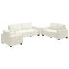 vidaXL sofasæt 3 dele med hynder velour cremefarvet