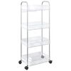 vidaXL opbevaringsvogn i 4 niveauer transparent 37x28x95 cm akryl