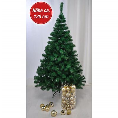 HI juletræ med metalfod 120 cm grøn