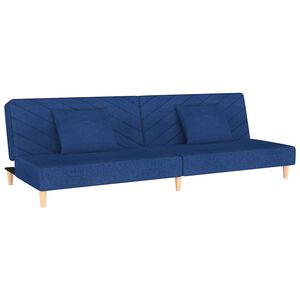 vidaXL 2-personers sovesofa med 2 puder stof bl&aring;