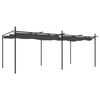 vidaXL pergola med sammenrulleligt tag 589x292x230 cm antracitgr&aring;