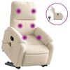 vidaXL massagestol med l&oslash;ftefunktion mikrofiberstof beige