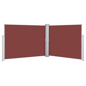 vidaXL sammenrullelig sidemarkise 140 x 1000 cm brun