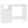 vidaXL skrivebord med skuffer 110x50x76 cm sp&aring;nplade hvid