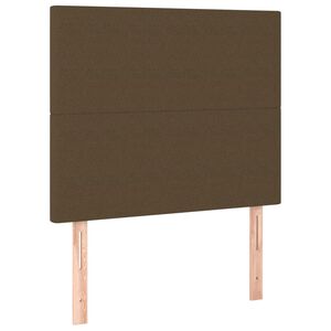 vidaXL sengegavl m&oslash;rkebrun 80x5x118/128 cm stof