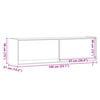 vidaXL væghængt tv-bord med LED-lys 140x31x38 cm brun egetræsfarve