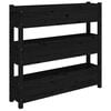 vidaXL plantekasse 112x25x104,5 cm massivt fyrretr&aelig; sort