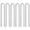 vidaXL teltpl&oslash;kker 6 stk. U-form 41,5 cm &Oslash;12 mm galvaniseret st&aring;l