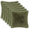 vidaXL Pudebetr&aelig;k 6 pcs HEERLEN Gr&oslash;n 35 x 35 cm PV Fleece