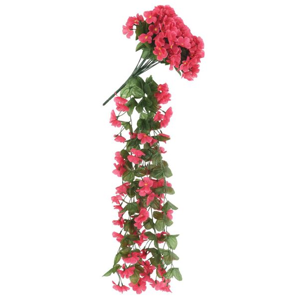 vidaXL blomsterguirlander til jul 3 stk. 85 cm rosenrød