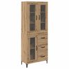 vidaXL Highboard Artisan Egetr&aelig; 69,5 x 34 x 180 cm Konstrueret tr&aelig;