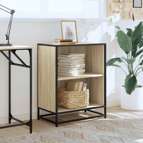 vidaXL bogreol 60x35x76 cm konstrueret tr&aelig; sonoma-eg