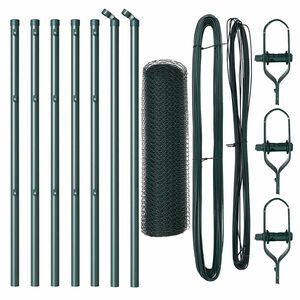 vidaXL Hegnsp&aelig;l Gr&oslash;n 10 x 0,4 m (13 mm net) St&aring;l og PVC