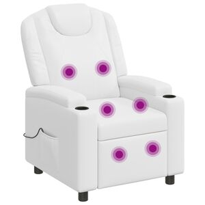 vidaXL Massagel&aelig;nestol Hvid 75 x 95 x 106 cm Stof