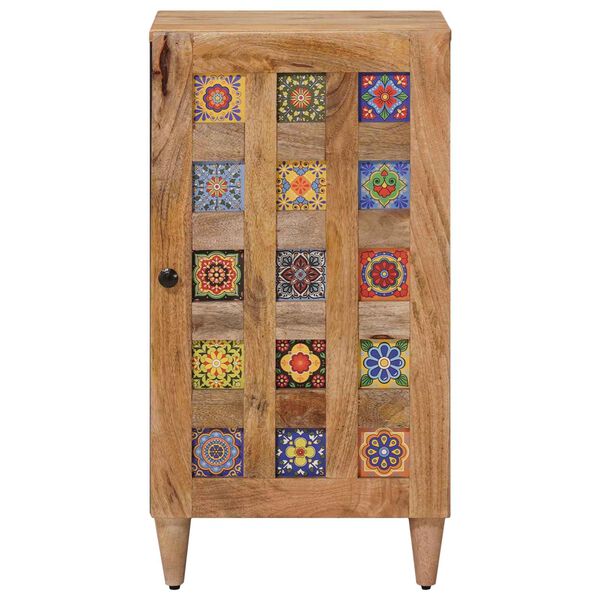 vidaXL Sideboard Naturfarvet 40 x 33,5 x 75 cm Massivt mangotr&aelig;