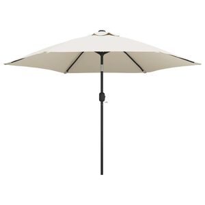 vidaXL parasol 3 m st&aring;lstang sandhvid