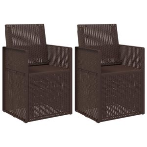 vidaXL Havem&oslash;bler Spisestole 2 stk. Brun PP