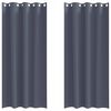 vidaXL M&oslash;rkl&aelig;gningsgardiner med ringe 2 stk. Antracit 260 x 140 cm