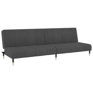 vidaXL 2-personers sovesofa fl&oslash;jl m&oslash;rkegr&aring;