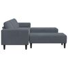 vidaXL Stue Sofa 3 pcs M&oslash;rkegr&aring;