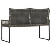 vidaXL Udend&oslash;rs b&aelig;nk med pude Gr&aring; 118 x 55 x 82 cm PE Rattan og stof