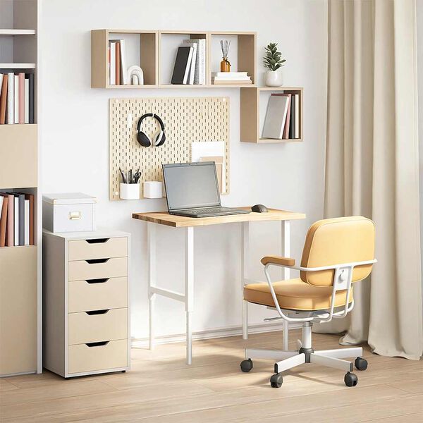 vidaXL bordplade ubehandlet 80x60x2,5 cm massivt egetræ rektangulær