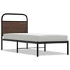 vidaXL sengeramme 80x200 cm uden madras konstrueret tr&aelig; brunt eg