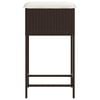 vidaXL udend&oslash;rs barstole med hynder 2 stk. polyrattan brun