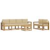 vidaXL Udend&oslash;rs sofagruppe med pude 7 pcs Hvid og Beige