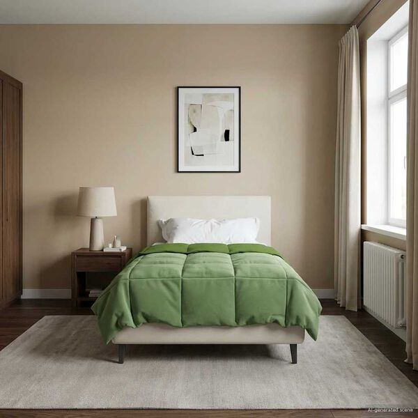 vidaXL Hel&aring;rs dyne Quilting Gr&oslash;n 135 x 200 cm Mikrofiber