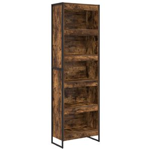vidaXL Bogskab 60 x 30 x 189,5 cm Konstrueret tr&aelig; R&oslash;get Eg