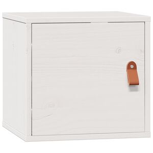 vidaXL v&aelig;gskab 31,5x30x30 cm massivt fyrretr&aelig; hvid