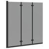 vidaXL Bruser Indhegning Sort 130 x 138 cm ESG Glas og Aluminium