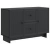 vidaXL Sideboard med skuffe Sort 89 x 34,5 x 60 cm Konstrueret tr&aelig;