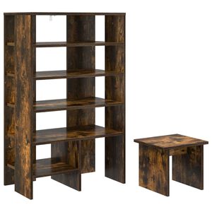 vidaXL Sko skab 2 stk. 62 x 35 x 100 cm Konstrueret tr&aelig; R&oslash;get eg