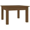 vidaXL sofabord 45x45x30 cm massivt fyrretr&aelig; gyldenbrun