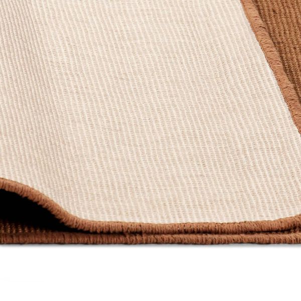 vidaXL jutet&aelig;ppe med latexunderside 140x200 cm brun